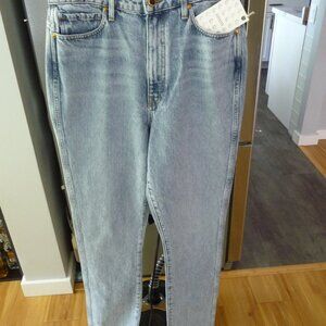 KHAITE DARIA HIGH RISE IGHT WASH SLI STRAIGHT JEANS NEW WITH TAGS SIZE 32